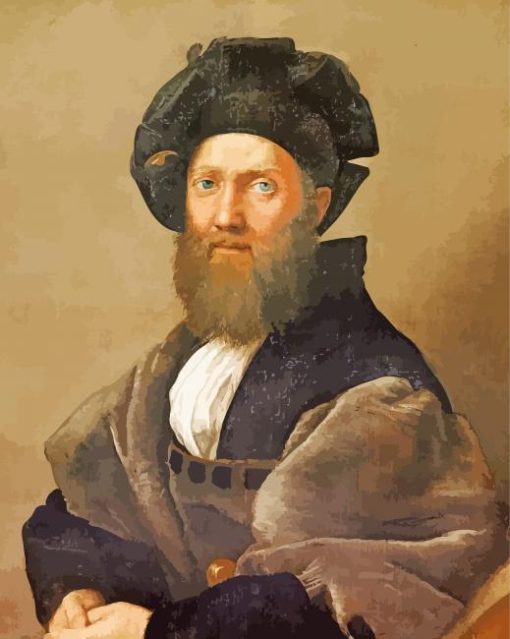 Portrait Of Baldassare Castiglione paint by numbers