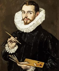 Portrait Of Jorge Manuel Theotocopuli paint by numbers