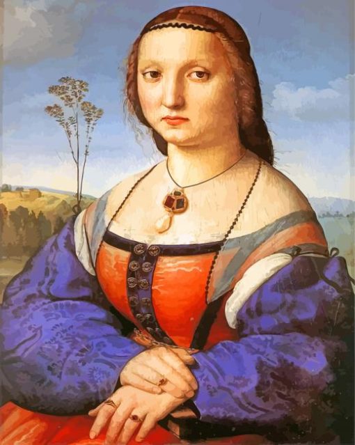 Portrait Of Maddalena Doni paint by numbers