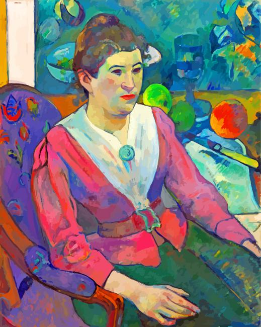 Portrait Of A Woman In Front Of Still Life paint by numbers