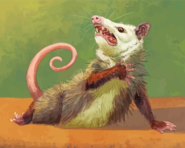 Possum Animal Art paint by numbers