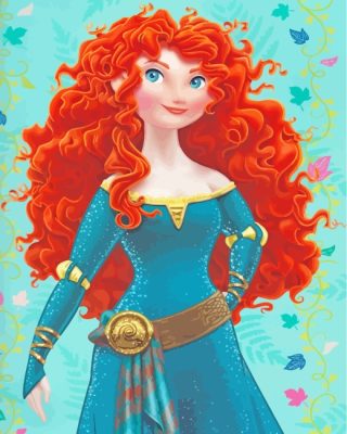 Cute Princess Merida paint by numbers