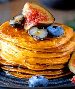 Pancakes With Fruits paint by numbers