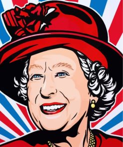 Queen Elizabeth Pop Art paint by numbers