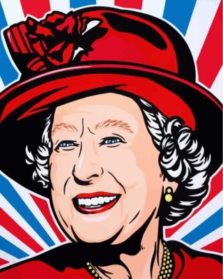 Queen Elizabeth Pop Art paint by numbers