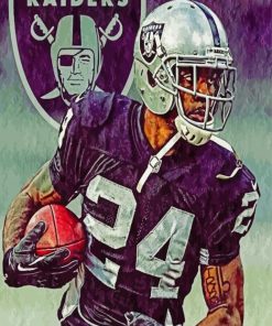 Las Vegas Raiders Player paint by numbers