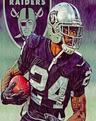 Las Vegas Raiders Player paint by numbers