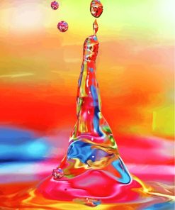 Rainbow Water Drop paint by numbers