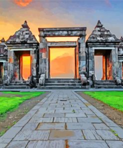 Ratu Boko Indonesia paint by numbers