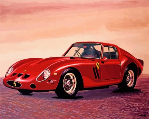 Red Classic Ferrari paint by numbers