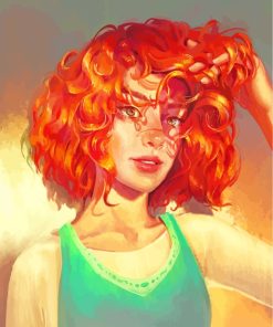 Orange Hair Girl paint by numbers