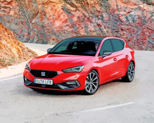Aesthetic Red Leon Car paint by numbers
