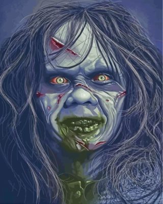 Horror Regan MacNeil paint by numbers