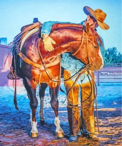 Rodeo Cowboy paint by numbers