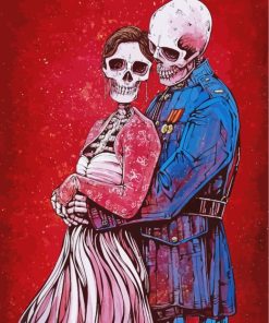 Romantic Couple Skeletons paint by numbers