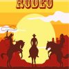 Cowboys Rodeos Poster paint by numbers