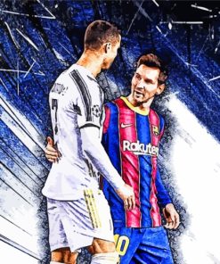 Messi And Ronaldo Classico paint by numbers