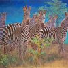 Safari Zebras Animals paint by numbers