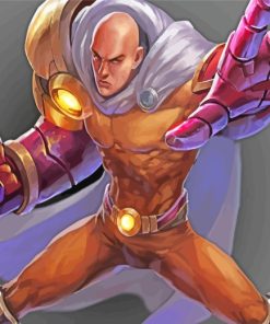 Saitama Hero Art paint by numbers