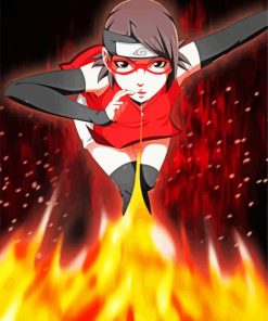 Sarada Uchiha Anime Character paint by numbers