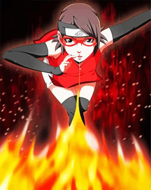 Sarada Uchiha Anime Character paint by numbers