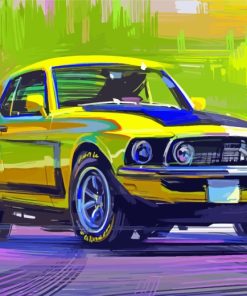 Shelby Car Art paint by numbers