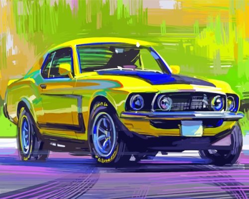 Shelby Car Art paint by numbers