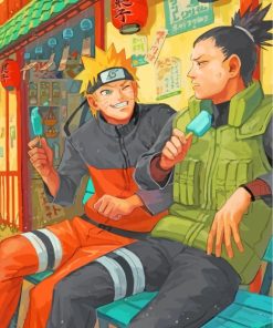 Shikamaru Nara And Naruto paint by numbers