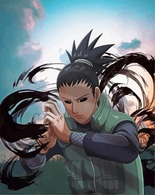 Powerful Shikamaru Nara paint by numbers