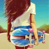 Skater Girl Art paint by numbers