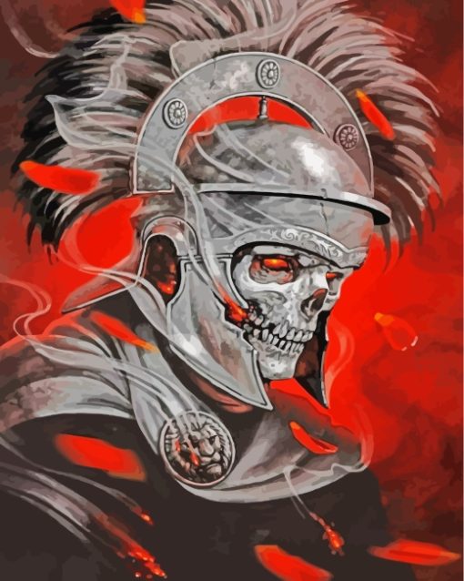 Skull Spartan Art paint by numbers