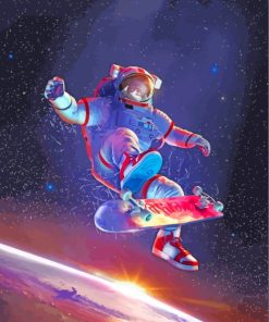 Space Man Skater paint by numbers