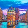 Speicherstadt Hamburg At Sunset paint by numbers