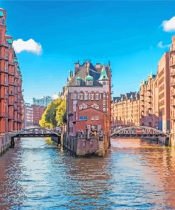 Speicherstadt Hamburg paint by numbers