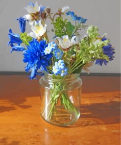 Spring Flowers Jar paint by numbers