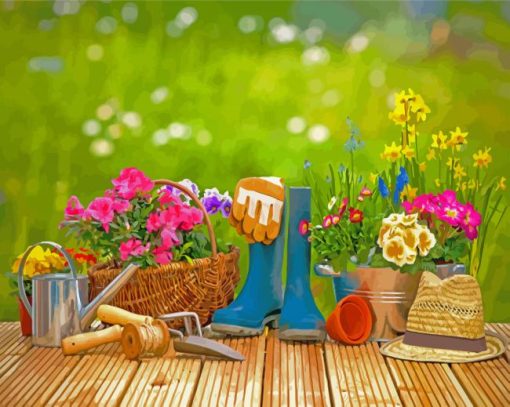 Spring Gardening paint by numbers