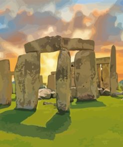 Stonehenge Monument At Sunrise paint by numbers