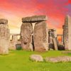 Stonehenge Monument At Sunset paint by numbers