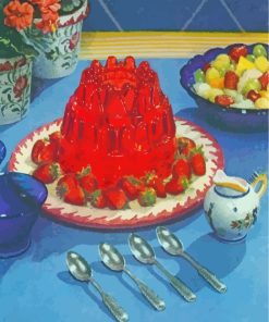 Jelly Strawberry Fruits paint by numbers