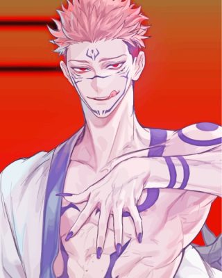 Sukuna Japanese Manga paint by numbers