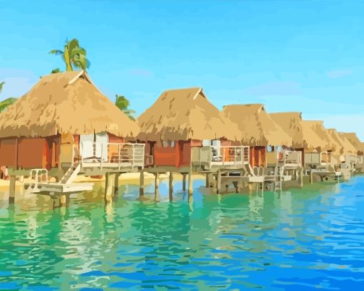 Aesthetic Bora Bora paint by numbers