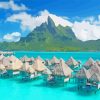 Bora Bora Island Tahiti paint by numbers