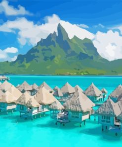 Bora Bora Island Tahiti paint by numbers