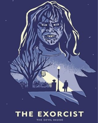 The Exorcist Horror Movie paint by numbers