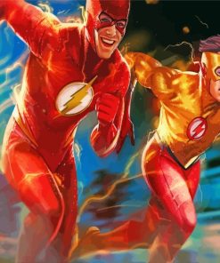 The Flash And His Kid paint by numbers