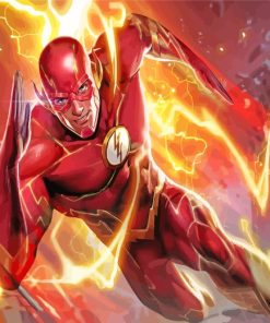 The Flash Superhero paint by numbers