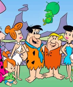 The Flintstones Characters paint by numbers