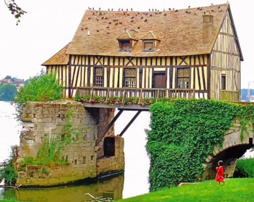 The Old Mill Of Vernon paint by numbers