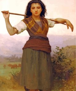 The Shepherdess Realism Art paint by numbers