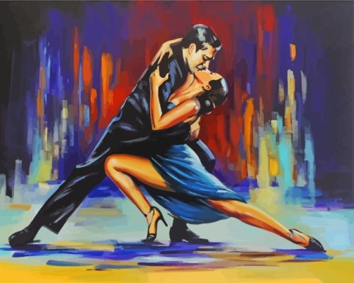 The Tango Dancers paint by numbers